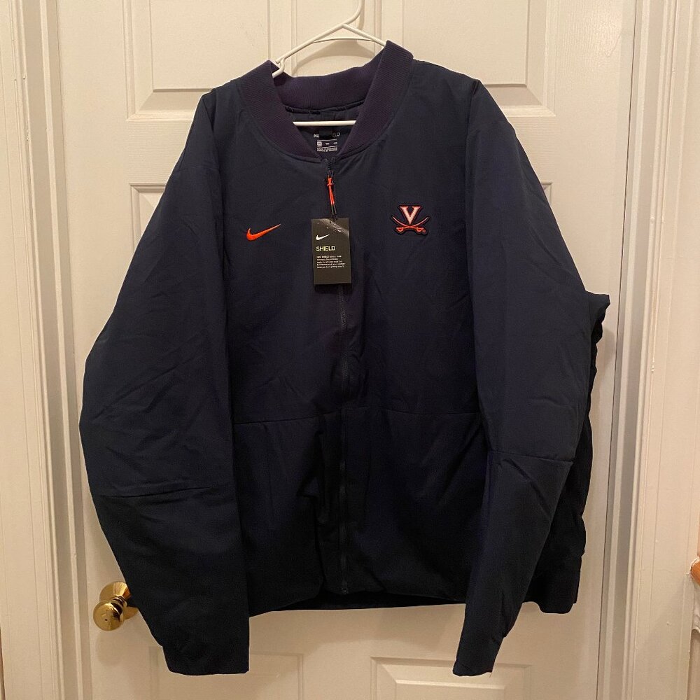 NWT Virginia UVA Cavaliers Football Team Issued Nike Blue Winter Jacket 4XL